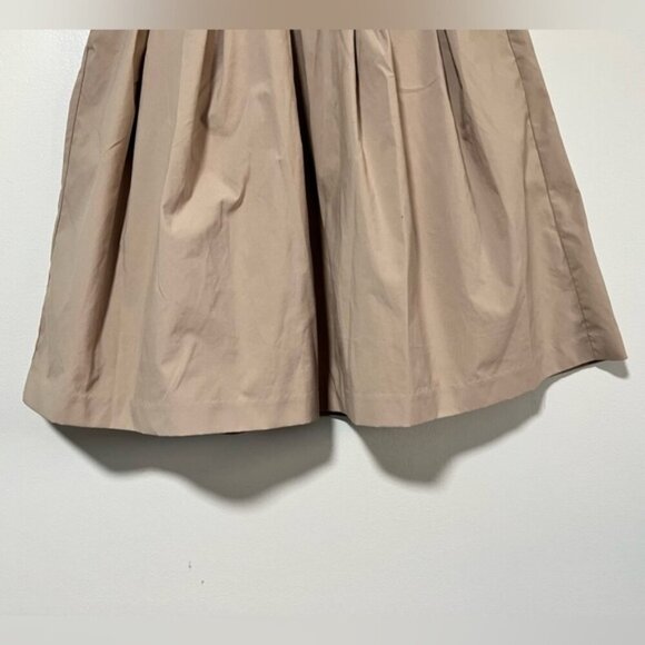 Uniqlo XS Beige A-Line Midi Skirt with Elastic Waist - Picture 2 of 10